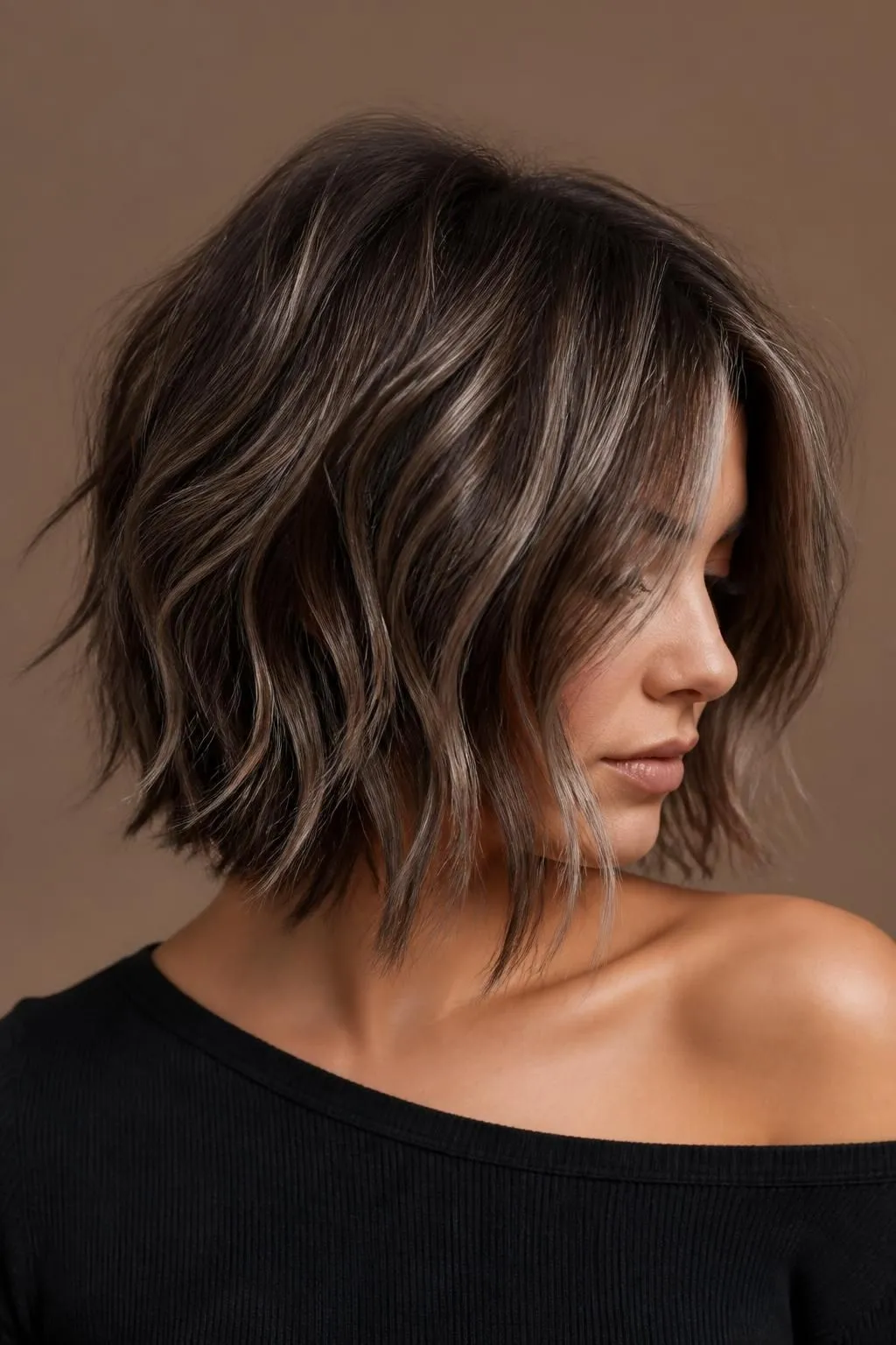 23 Brown Hair with Silver Highlights Ideas 12 23 Brown Hair with Silver Highlights Ideas