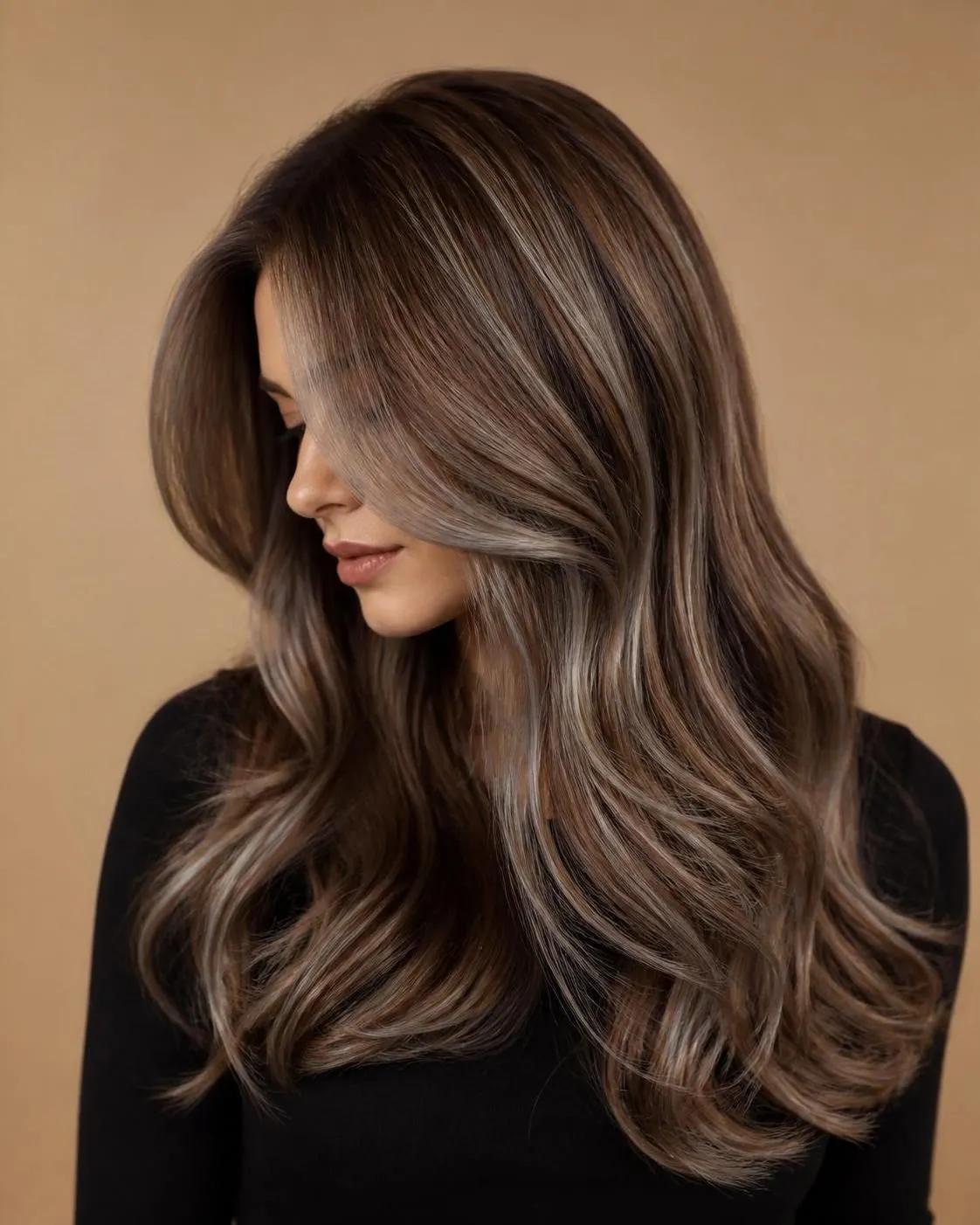 23 Brown Hair with Silver Highlights Ideas 13 23 Brown Hair with Silver Highlights Ideas