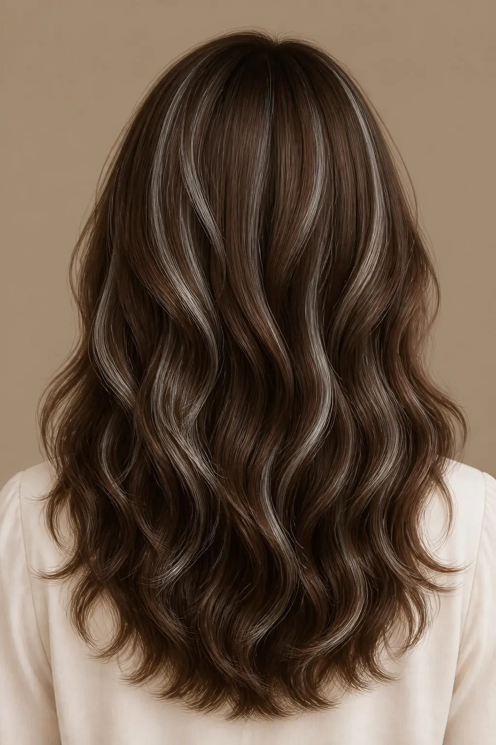 23 Brown Hair with Silver Highlights Ideas 18 23 Brown Hair with Silver Highlights Ideas