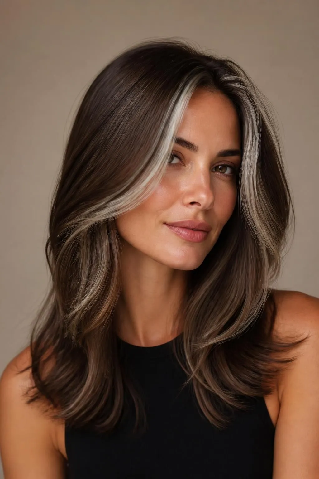 23 Brown Hair with Silver Highlights Ideas 21 23 Brown Hair with Silver Highlights Ideas