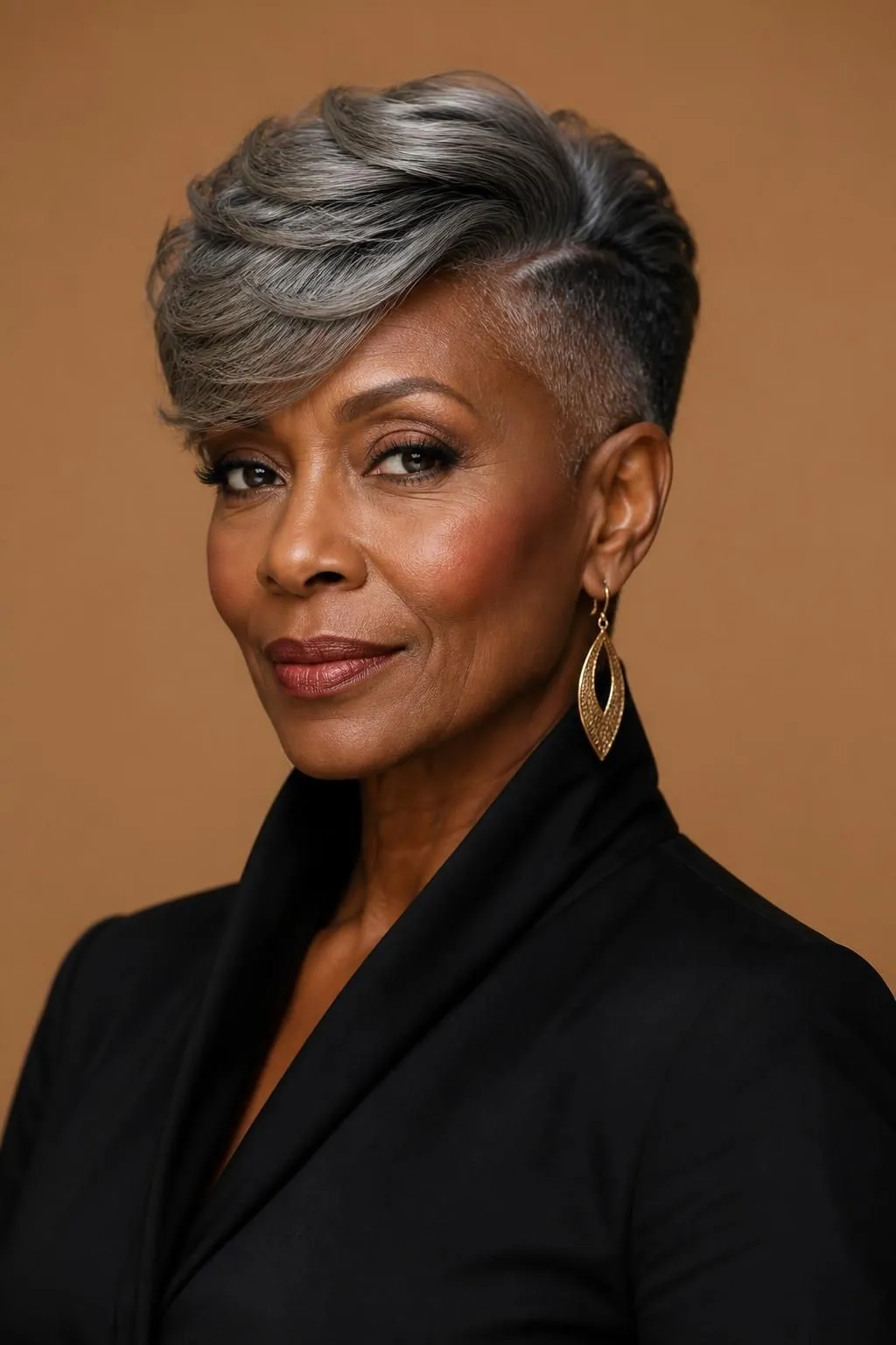 20 Chic Pixie Hairstyles for Older Black Women 5 20 Chic Pixie Hairstyles for Older Black Women