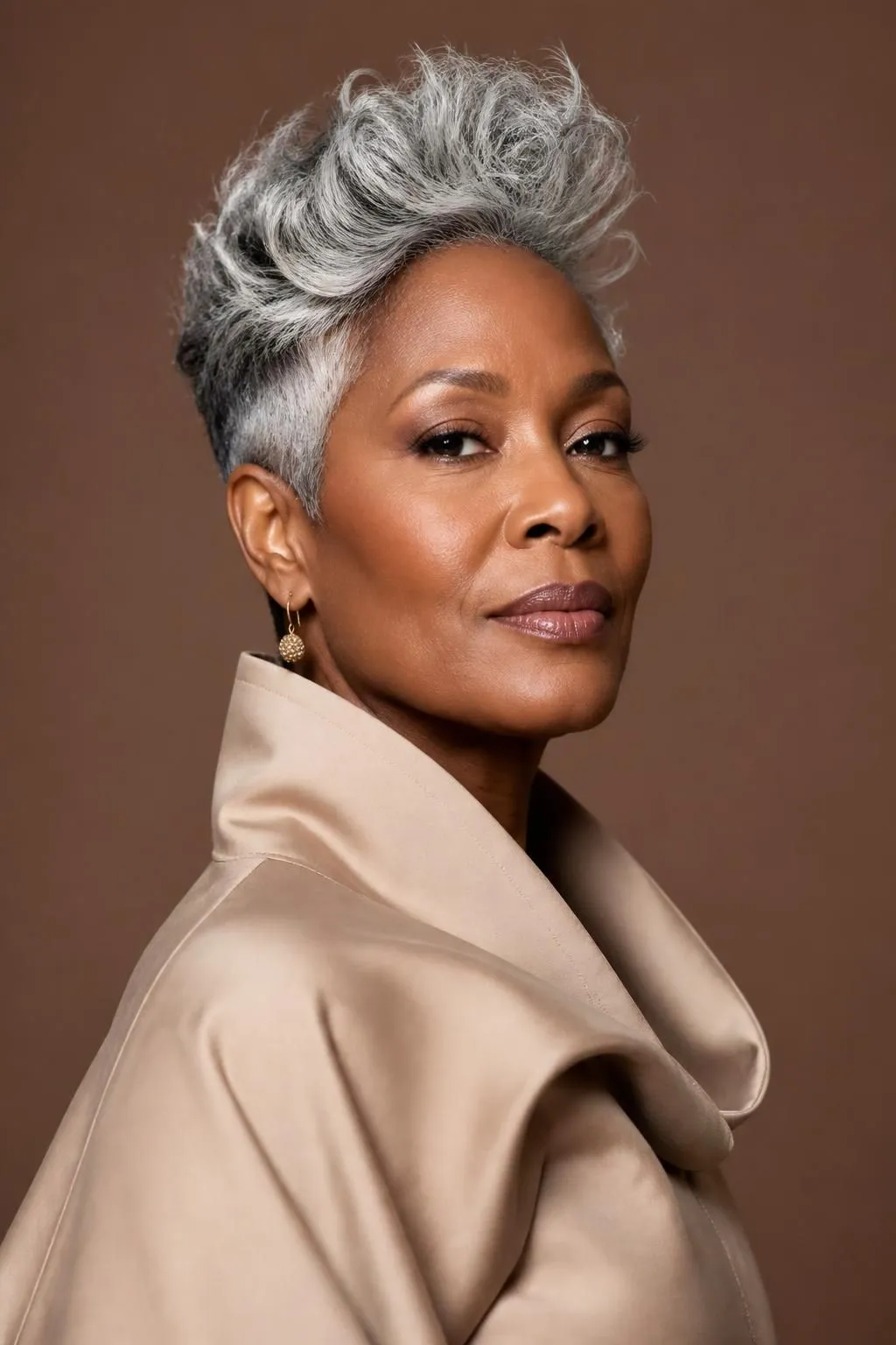 20 Chic Pixie Hairstyles for Older Black Women 8 20 Chic Pixie Hairstyles for Older Black Women