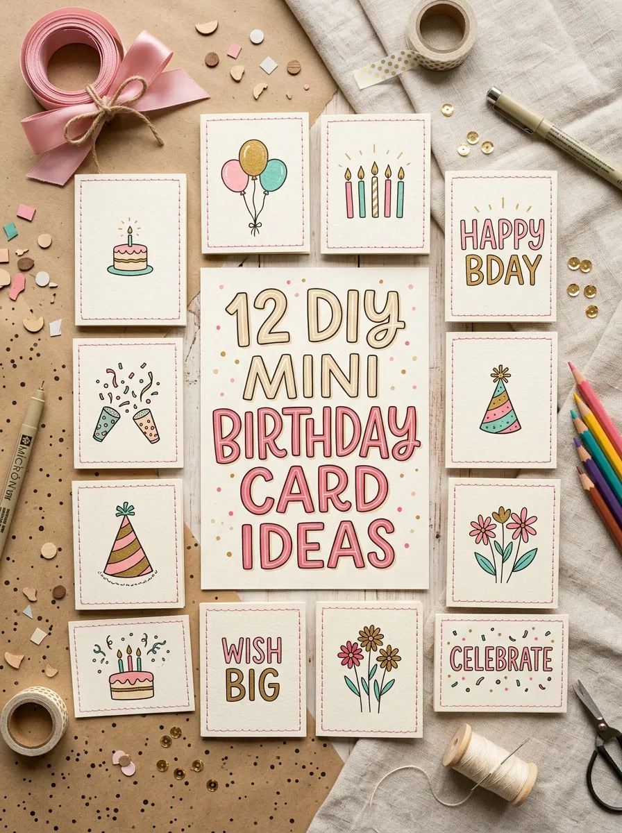 12 DIY Mini Birthday Card Ideas That Are Easy and Adorable