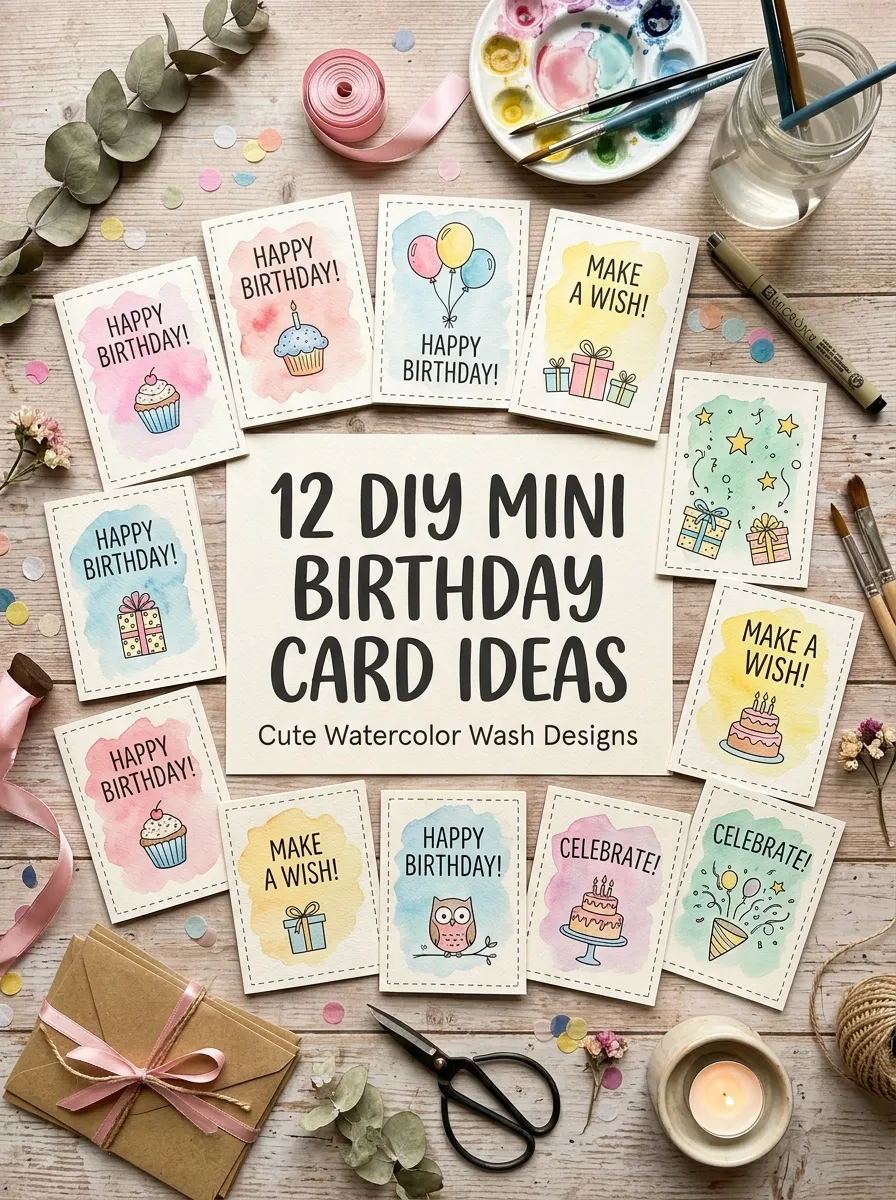 12 DIY Mini Birthday Card Ideas That Are Easy and Adorable