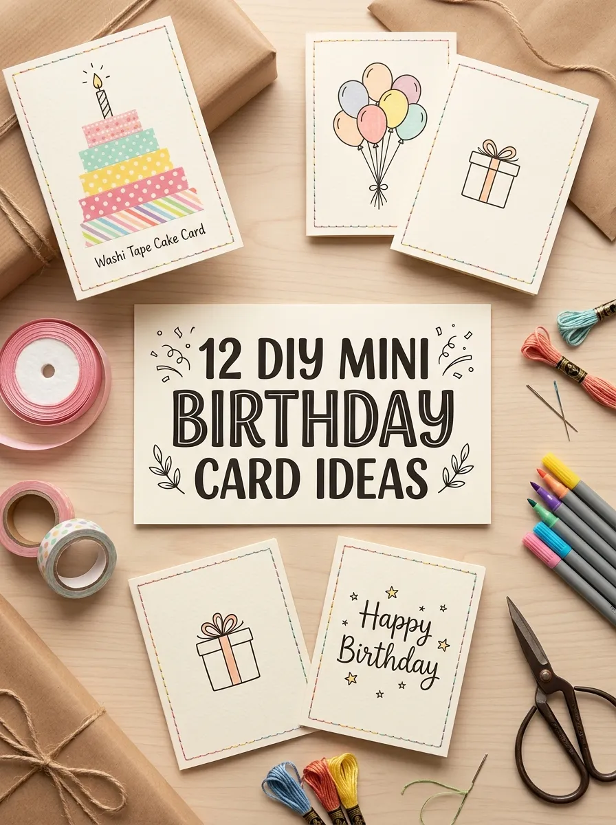12 DIY Mini Birthday Card Ideas That Are Easy and Adorable