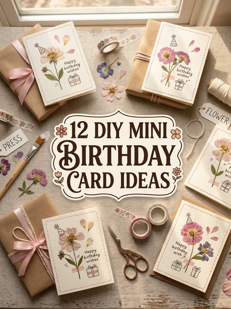 12 DIY Mini Birthday Card Ideas That Are Easy and Adorable