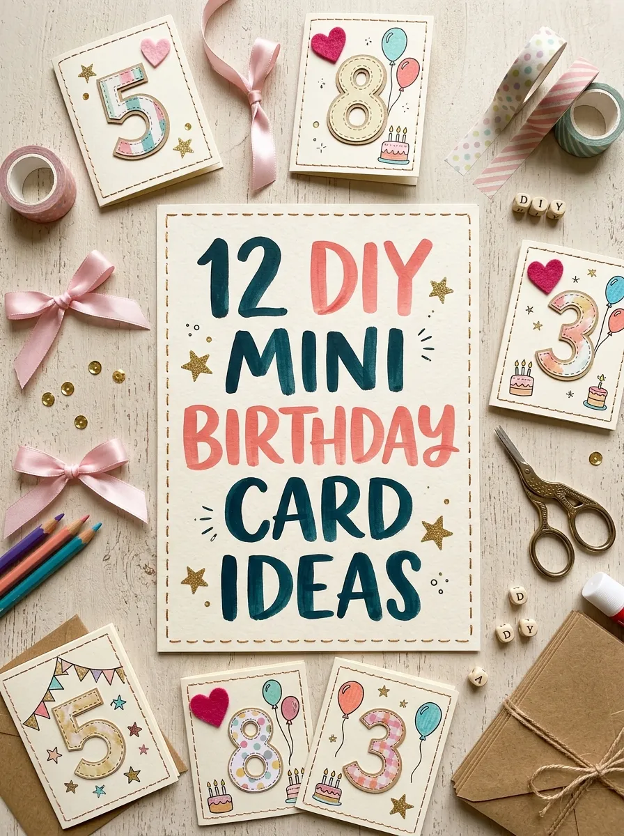 12 DIY Mini Birthday Card Ideas That Are Easy and Adorable
