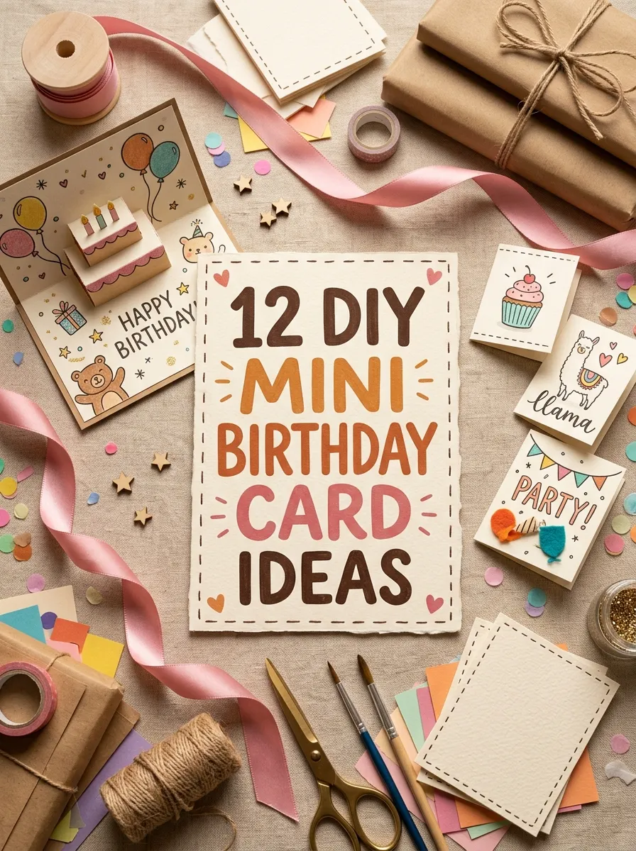 12 DIY Mini Birthday Card Ideas That Are Easy and Adorable