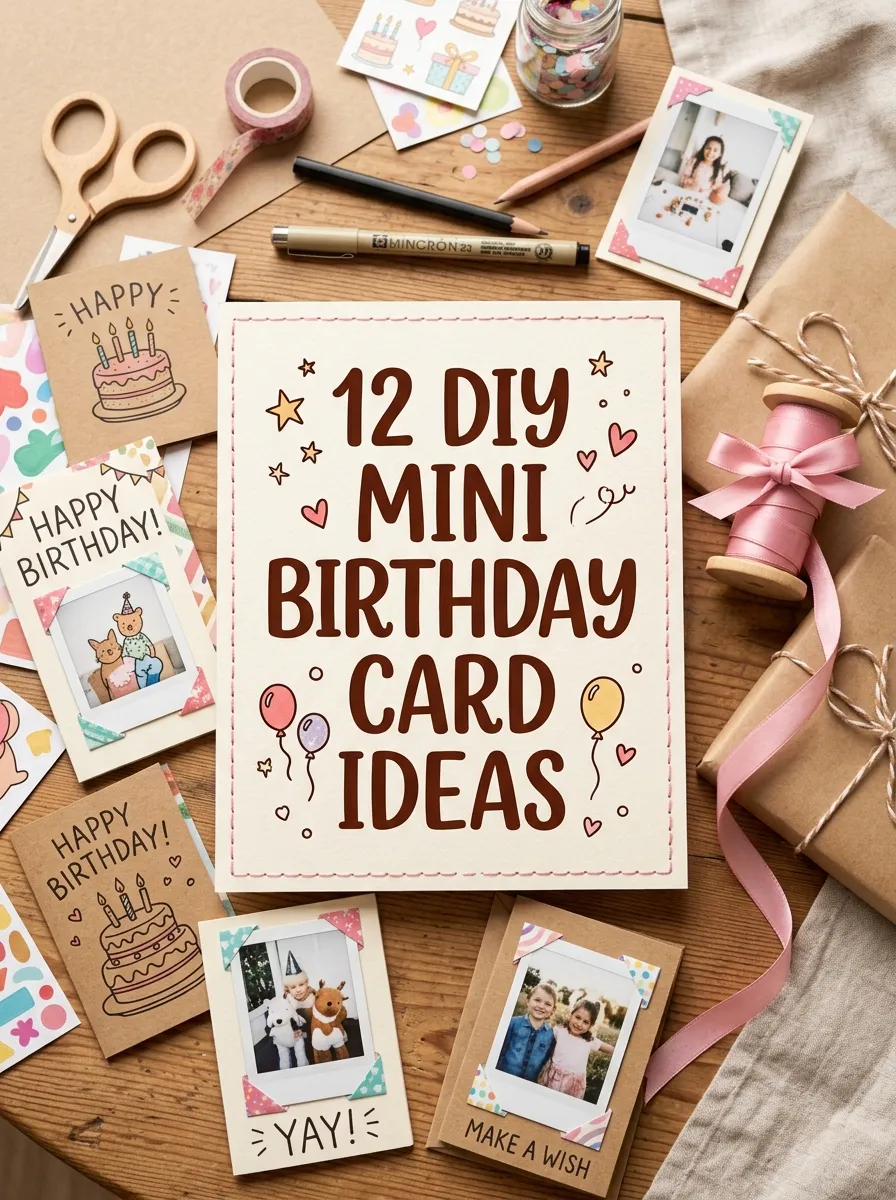 12 DIY Mini Birthday Card Ideas That Are Easy and Adorable