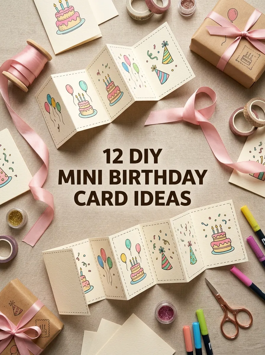 12 DIY Mini Birthday Card Ideas That Are Easy and Adorable