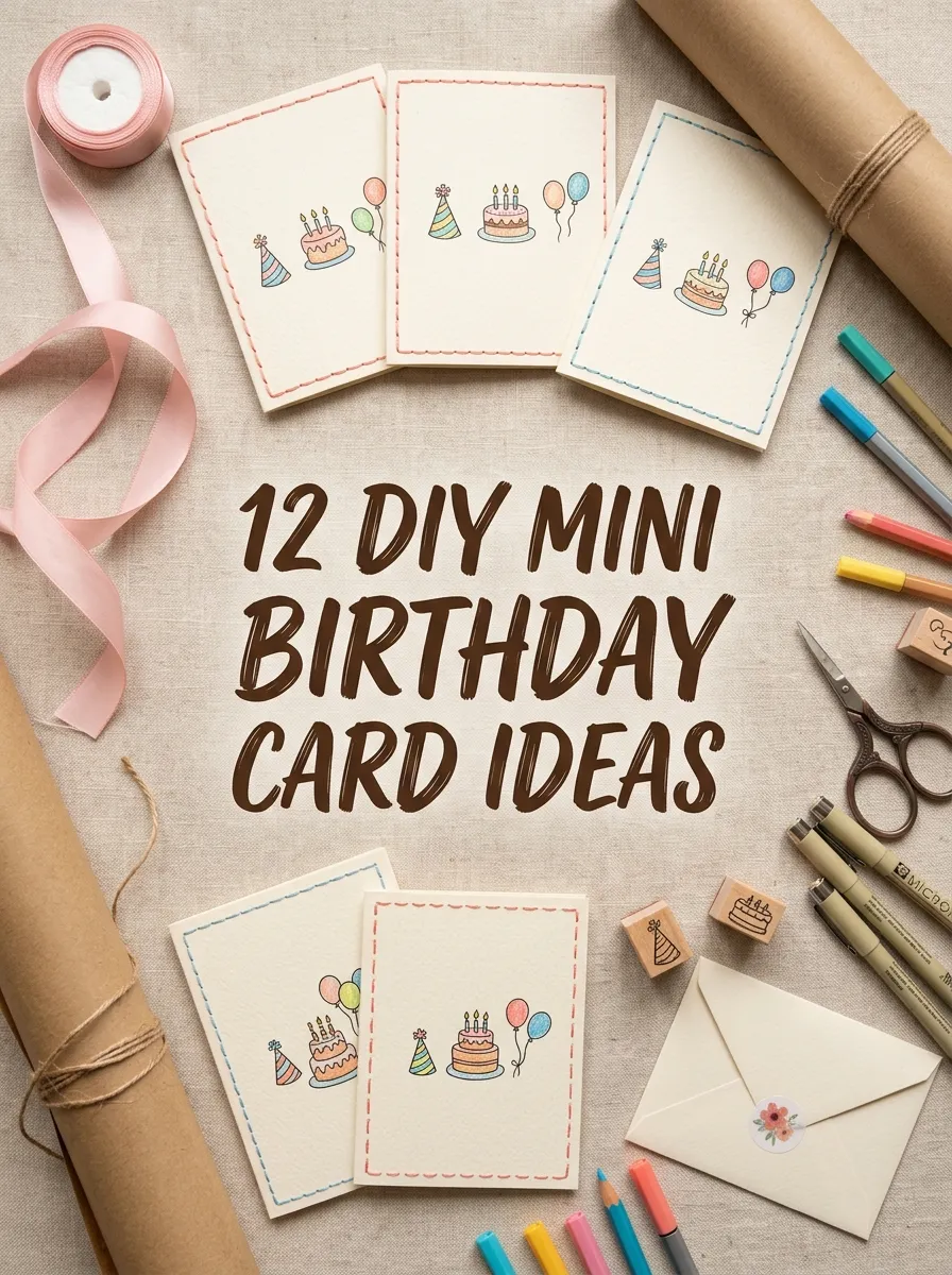 12 DIY Mini Birthday Card Ideas That Are Easy and Adorable
