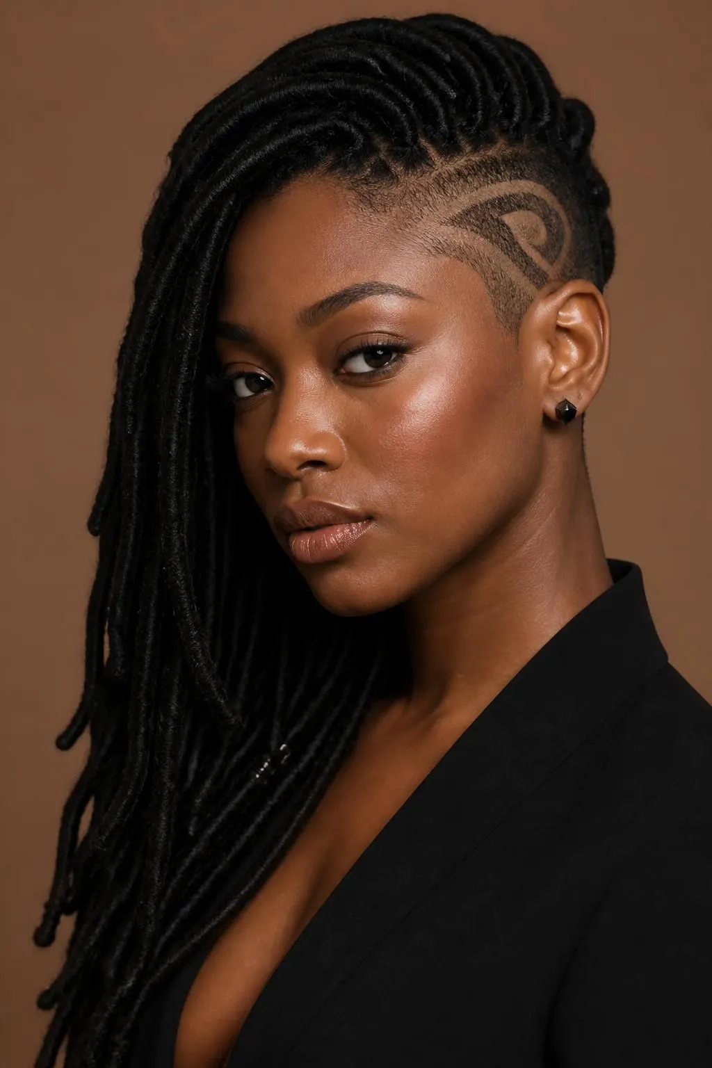 14 Faux Locs with Shaved Side Looks Every Black Woman Should See 3 14 Faux Locs with Shaved Side Looks Every Black Woman Should See