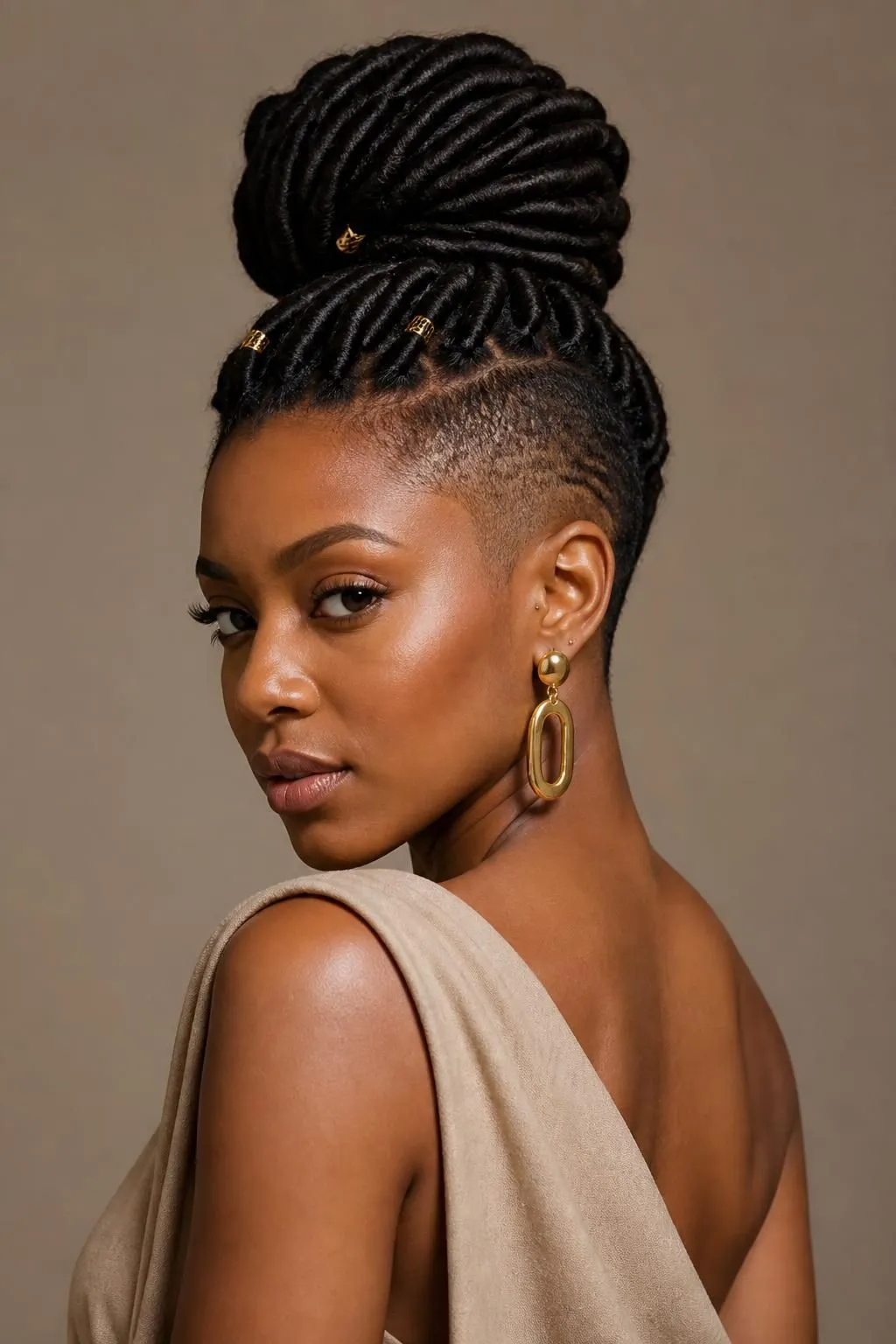 14 Faux Locs with Shaved Side Looks Every Black Woman Should See 7 14 Faux Locs with Shaved Side Looks Every Black Woman Should See