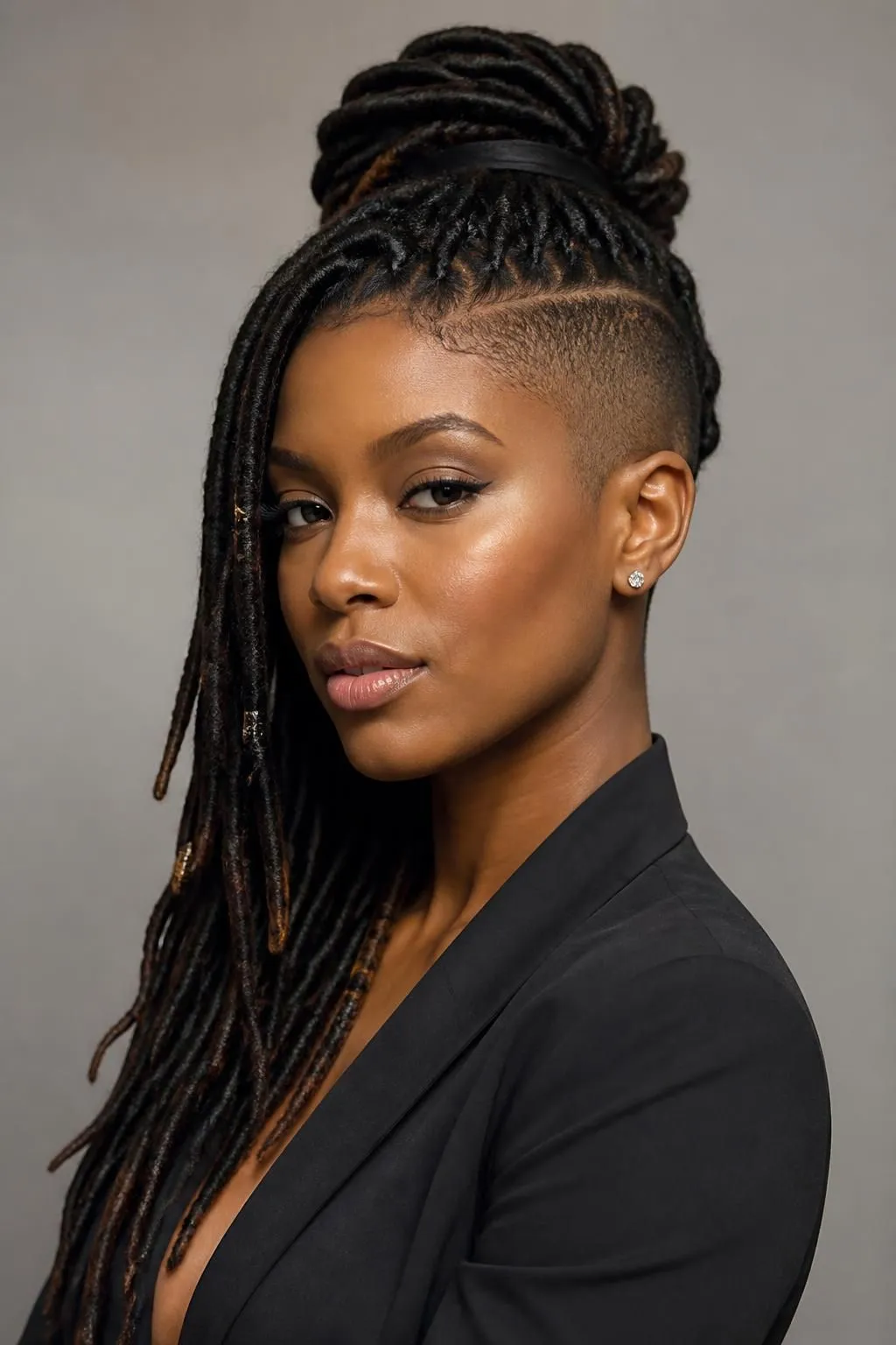 14 Faux Locs with Shaved Side Looks Every Black Woman Should See 8 14 Faux Locs with Shaved Side Looks Every Black Woman Should See