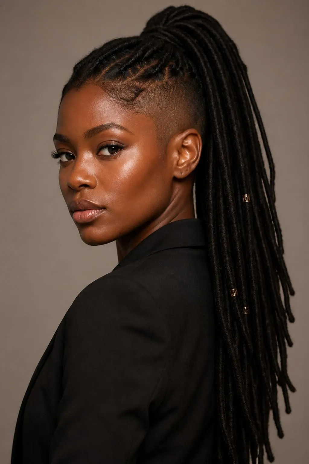 14 Faux Locs with Shaved Side Looks Every Black Woman Should See 9 14 Faux Locs with Shaved Side Looks Every Black Woman Should See