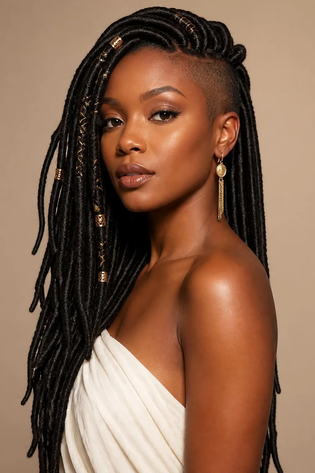 14 Faux Locs with Shaved Side Looks Every Black Woman Should See 10 14 Faux Locs with Shaved Side Looks Every Black Woman Should See