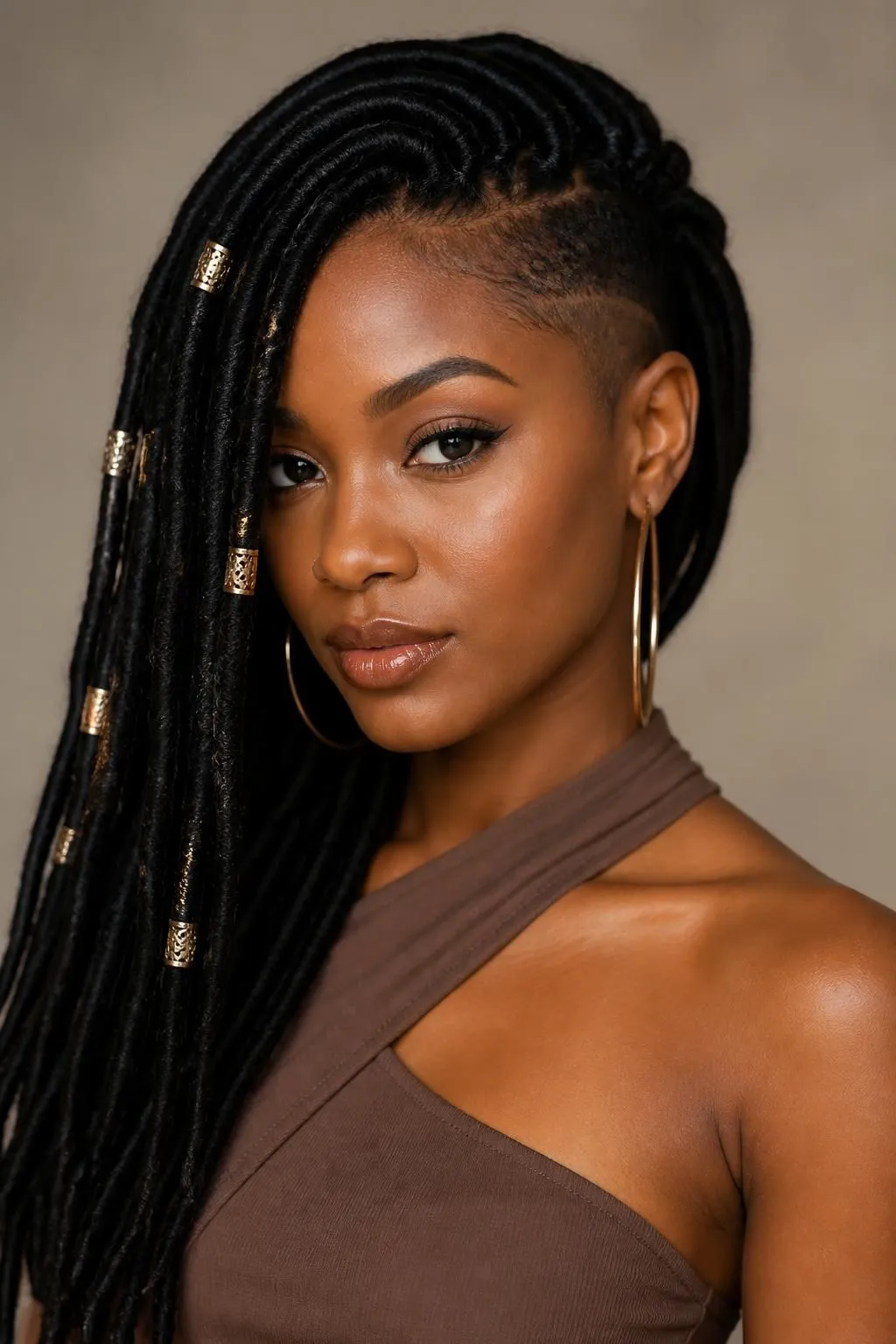 14 Faux Locs with Shaved Side Looks Every Black Woman Should See 11 14 Faux Locs with Shaved Side Looks Every Black Woman Should See
