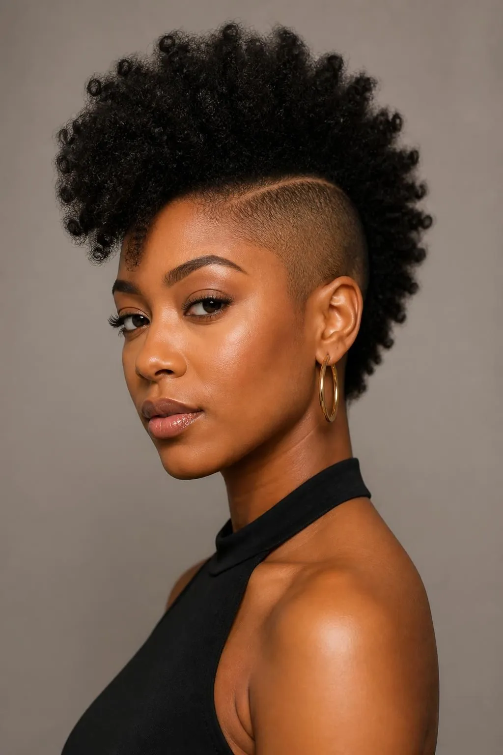 20 One Side Shaved Natural Hairstyles for Black Women Who Love Bold Looks 7 20 One Side Shaved Natural Hairstyles for Black Women Who Love Bold Looks