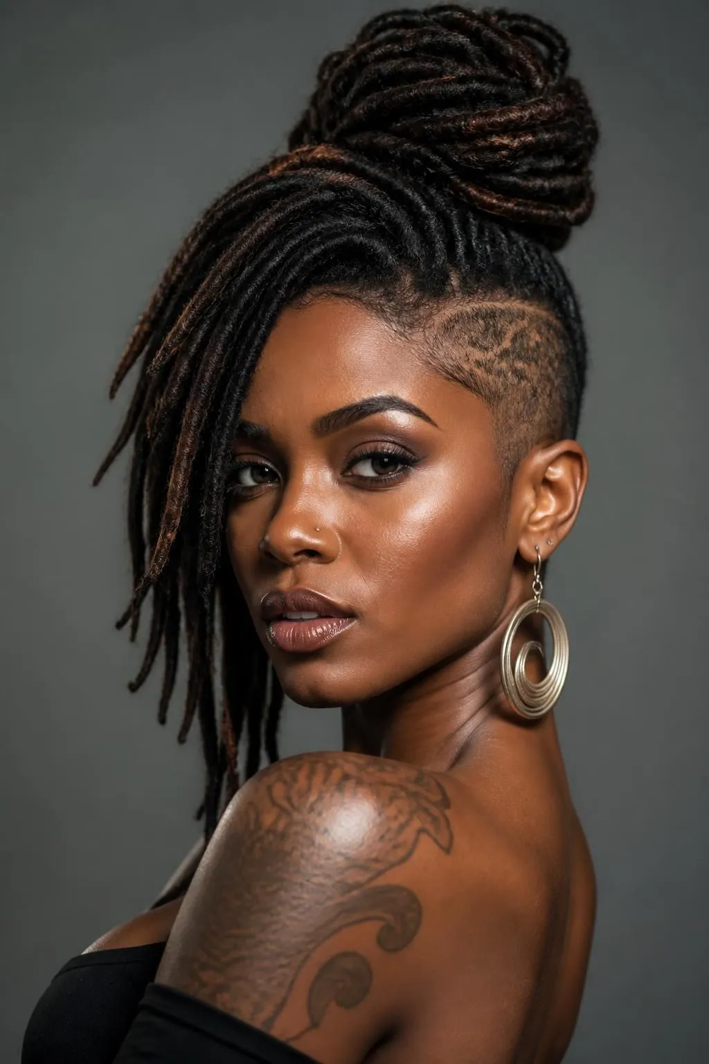 18 Shaved Side Locs Hairstyles for Black Women Obsessed with Edge 2 18 Shaved Side Locs Hairstyles for Black Women Obsessed with Edge