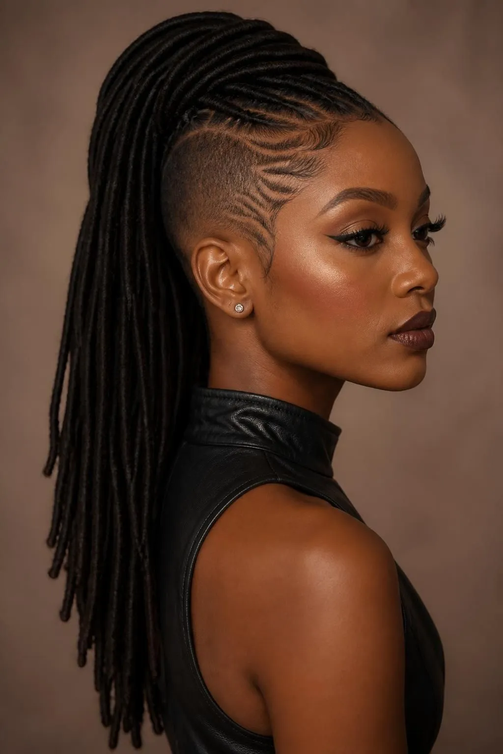 18 Shaved Side Locs Hairstyles for Black Women Obsessed with Edge 4 18 Shaved Side Locs Hairstyles for Black Women Obsessed with Edge