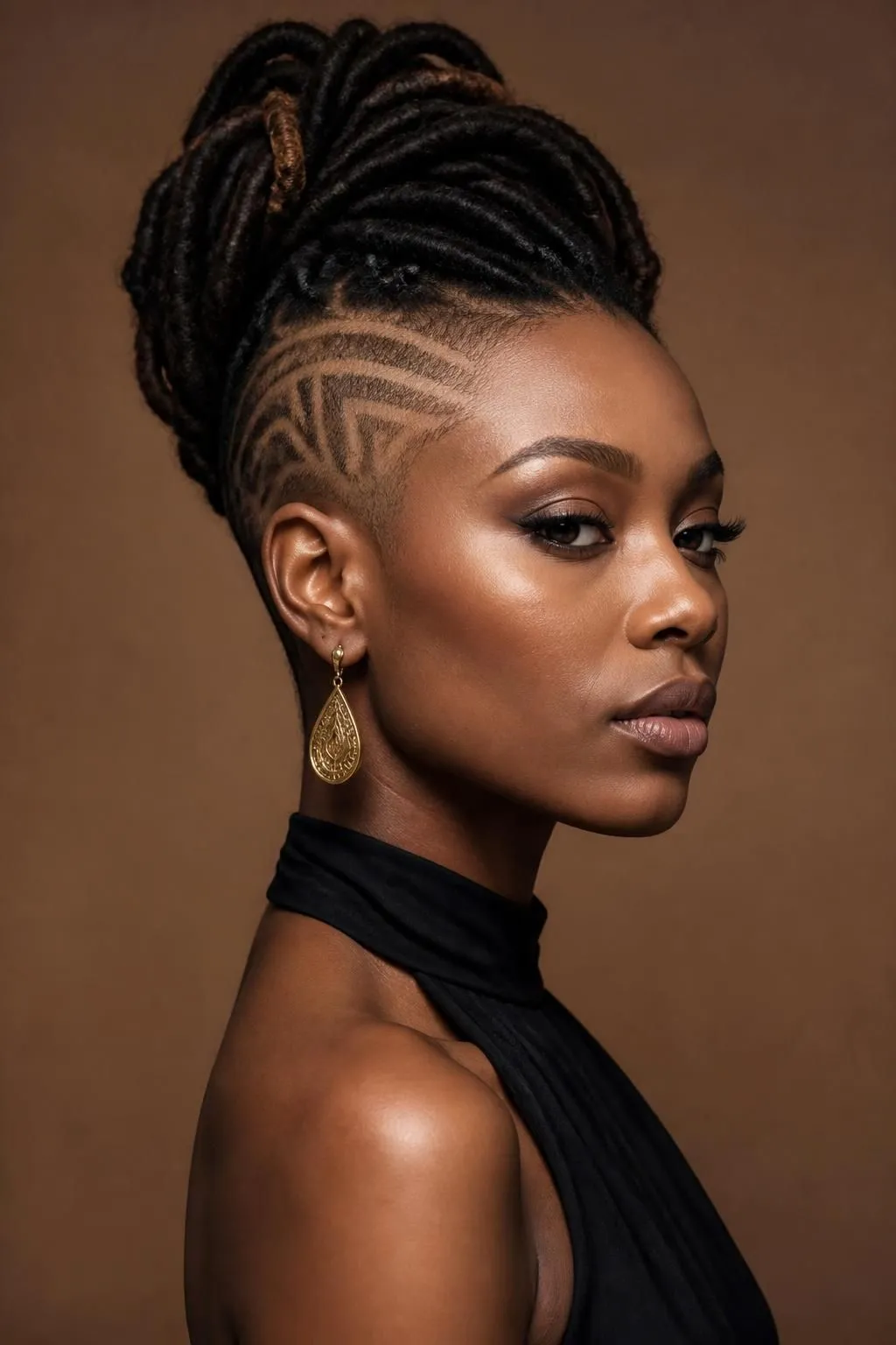 18 Shaved Side Locs Hairstyles for Black Women Obsessed with Edge 5 18 Shaved Side Locs Hairstyles for Black Women Obsessed with Edge