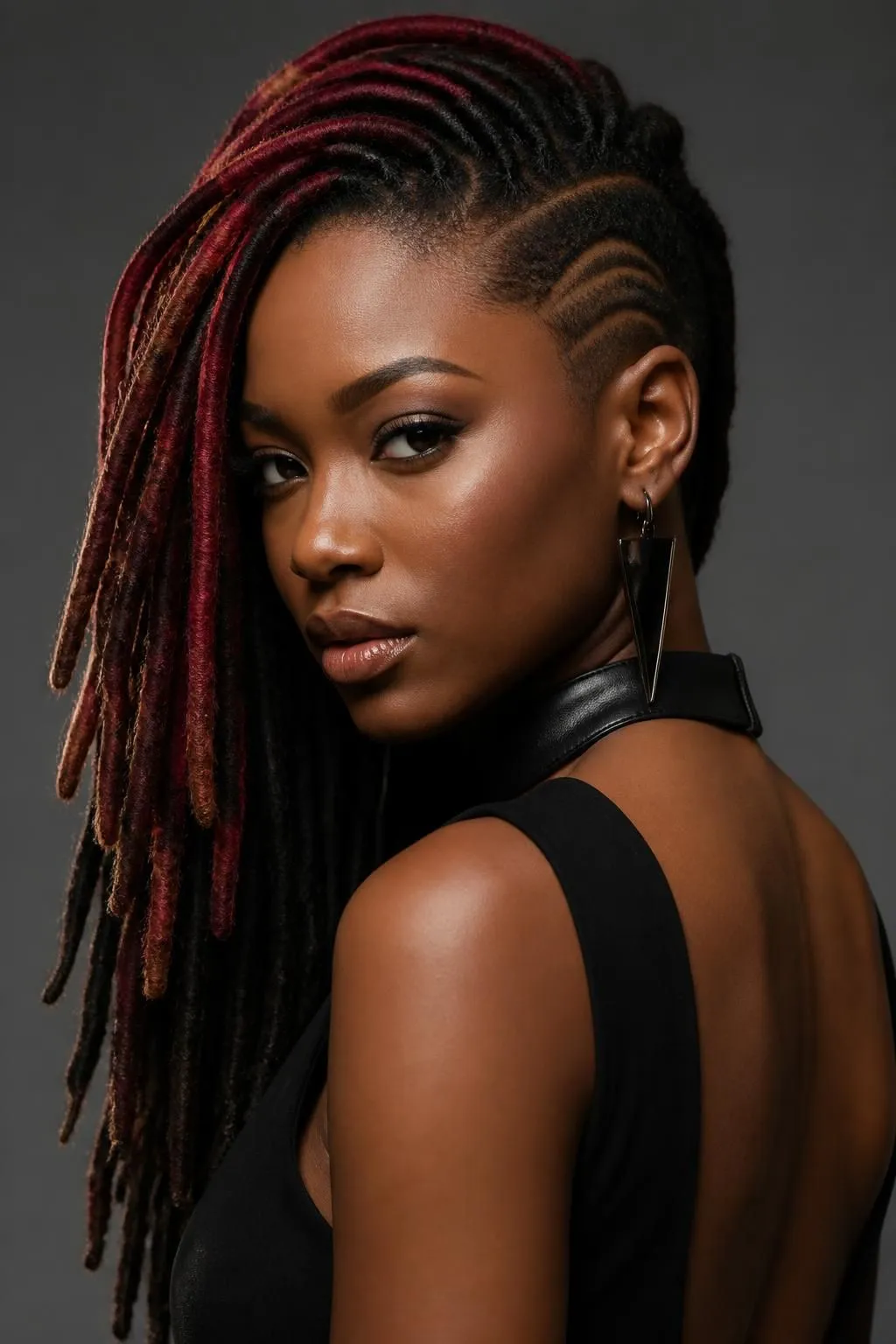 18 Shaved Side Locs Hairstyles for Black Women Obsessed with Edge 6 18 Shaved Side Locs Hairstyles for Black Women Obsessed with Edge