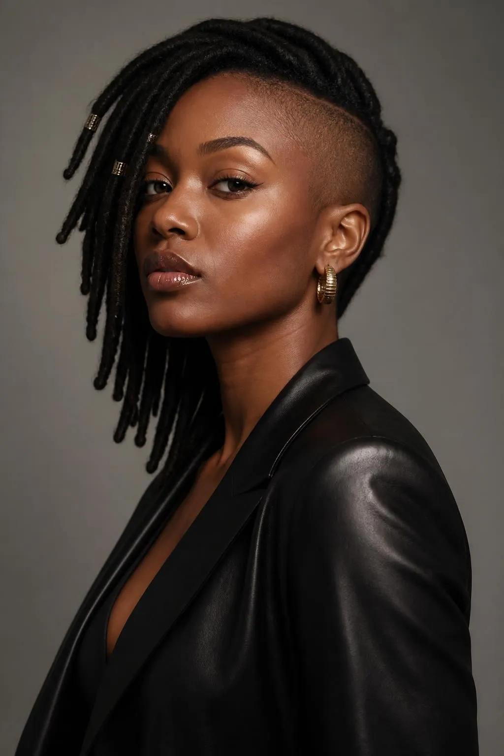 18 Shaved Side Locs Hairstyles for Black Women Obsessed with Edge 7 18 Shaved Side Locs Hairstyles for Black Women Obsessed with Edge