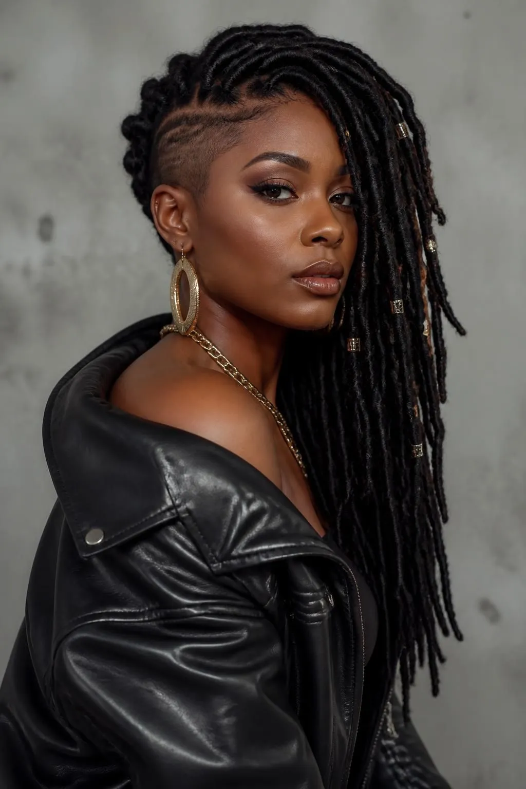 18 Shaved Side Locs Hairstyles for Black Women Obsessed with Edge 11 18 Shaved Side Locs Hairstyles for Black Women Obsessed with Edge