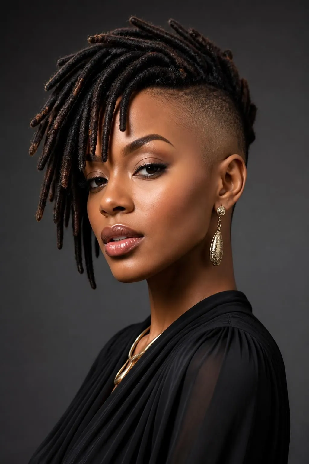 18 Shaved Side Locs Hairstyles for Black Women Obsessed with Edge 12 18 Shaved Side Locs Hairstyles for Black Women Obsessed with Edge