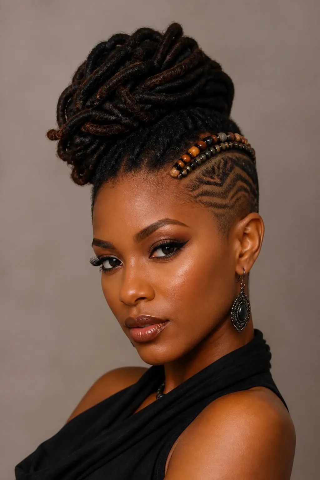 18 Shaved Side Locs Hairstyles for Black Women Obsessed with Edge 13 18 Shaved Side Locs Hairstyles for Black Women Obsessed with Edge