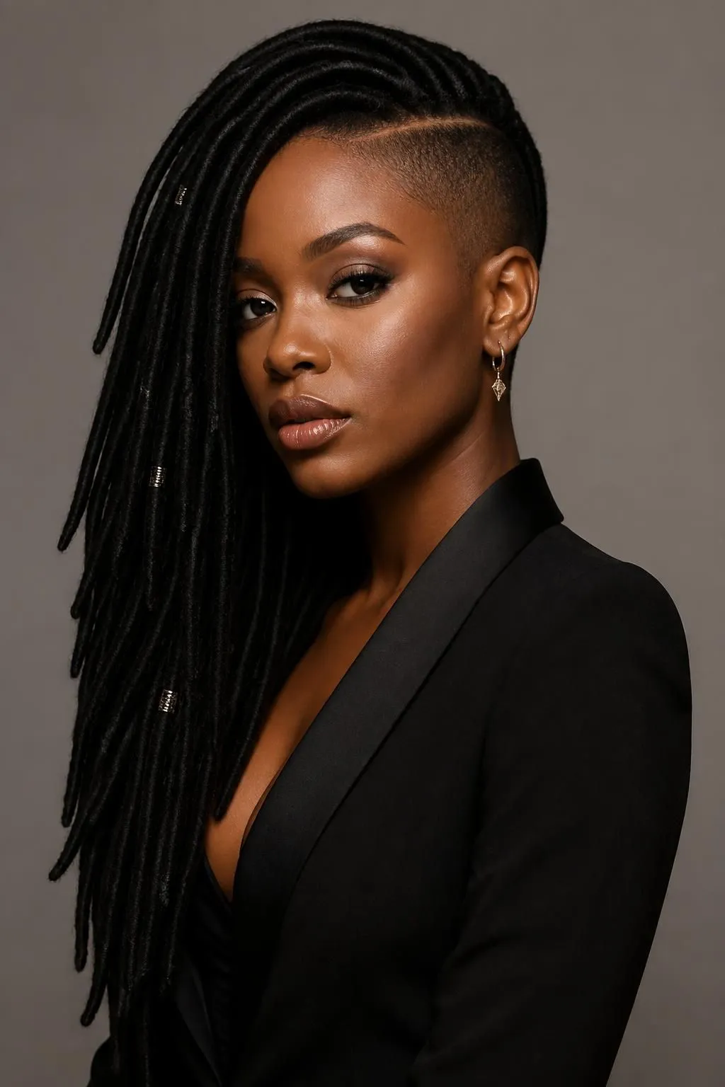 18 Shaved Side Locs Hairstyles for Black Women Obsessed with Edge 14 18 Shaved Side Locs Hairstyles for Black Women Obsessed with Edge