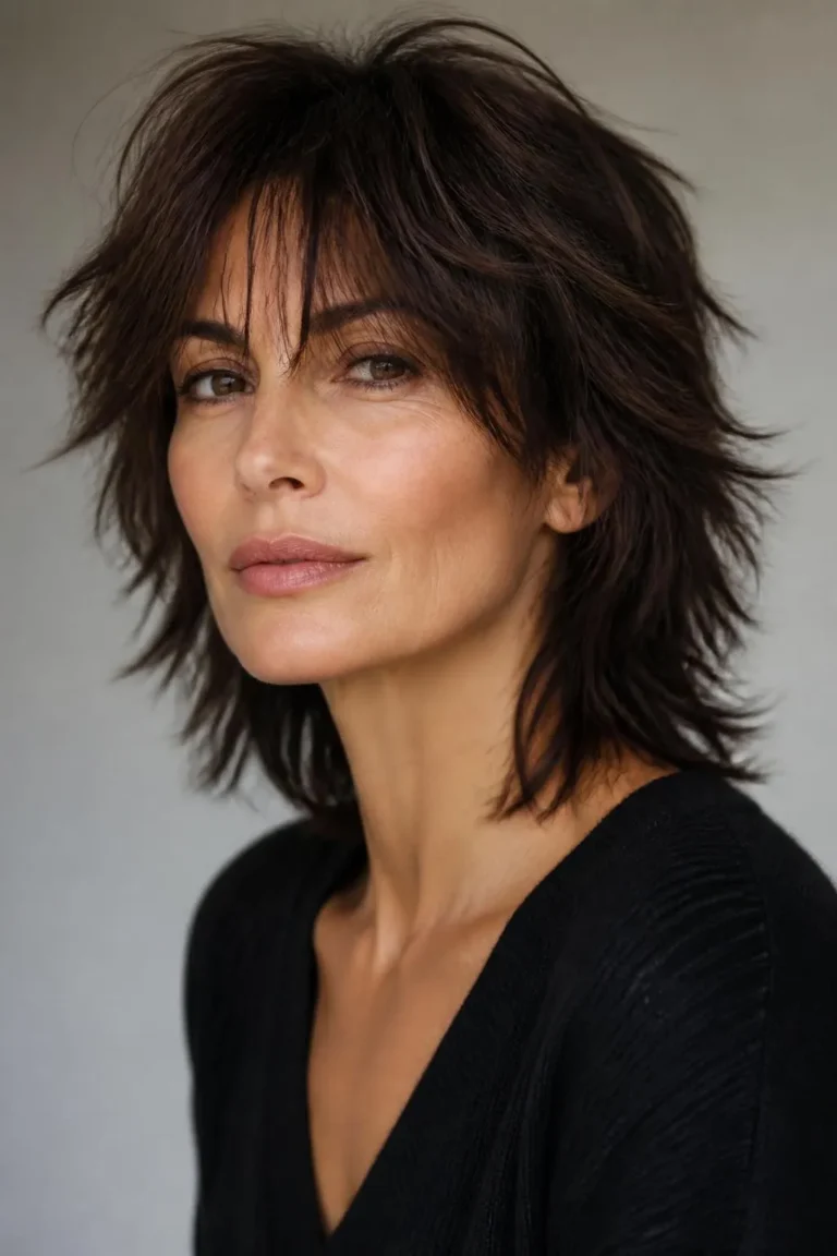 18 Short Shag Haircuts For Women Over 40 With Fine Hair That Add Instant Fullness