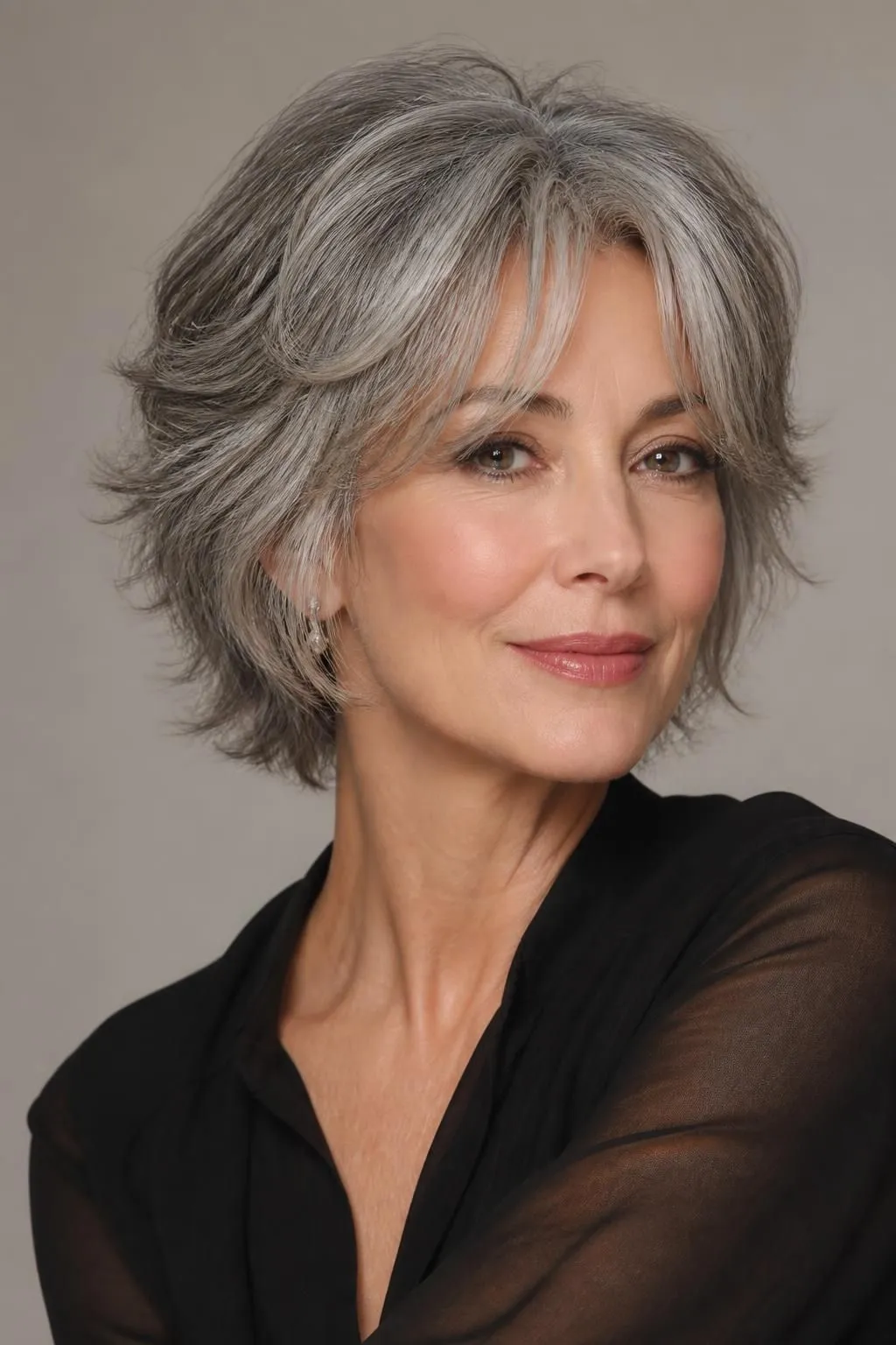 15 Short Shag Haircuts for Women Over 50 With Gray Hair Wanting a Stunning Look 4 15 Short Shag Haircuts for Women Over 50 With Gray Hair Wanting a Stunning Look