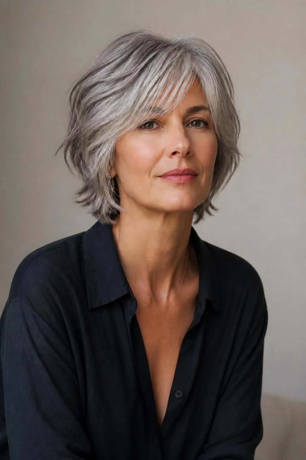 15 Short Shag Haircuts for Women Over 50 With Gray Hair Wanting a Stunning Look 9 15 Short Shag Haircuts for Women Over 50 With Gray Hair Wanting a Stunning Look