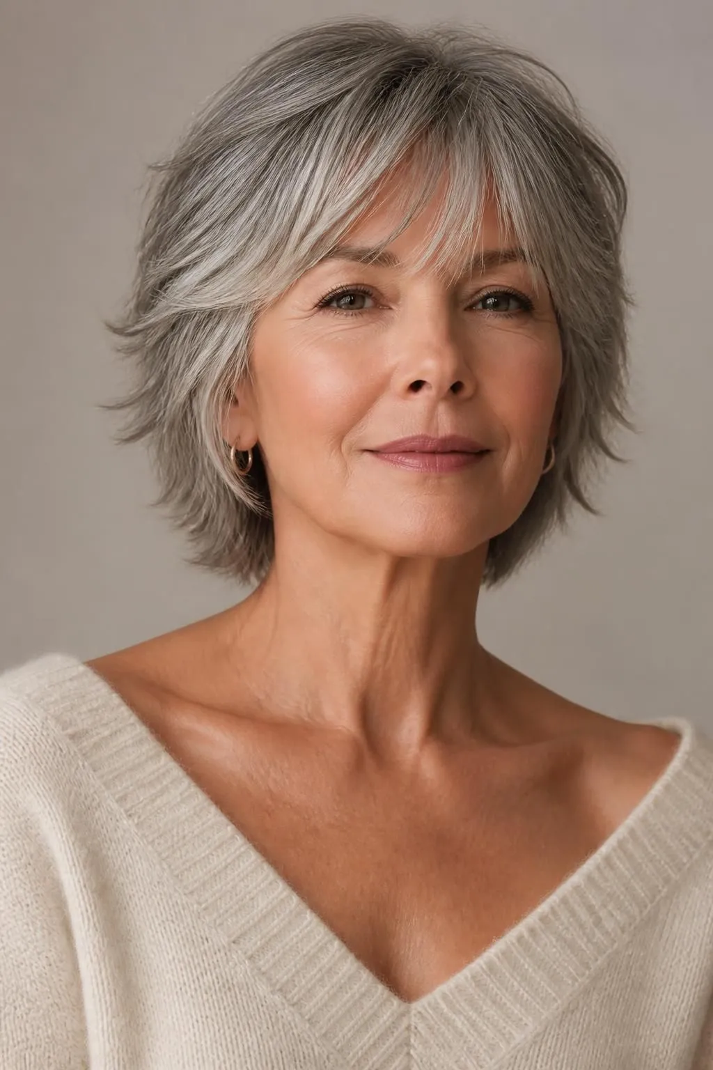 15 Short Shag Haircuts for Women Over 50 With Gray Hair Wanting a Stunning Look 14 15 Short Shag Haircuts for Women Over 50 With Gray Hair Wanting a Stunning Look