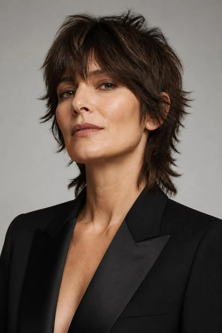 18 Textured Short Shag Haircuts For Women Over 40 With Serious Edge