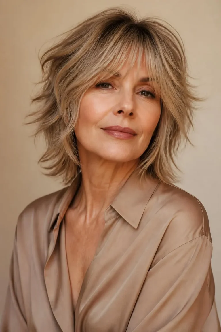 20 Wispy Shag Hairstyles for Women Over 50 With Thinning Hair Wanting Soft Layers