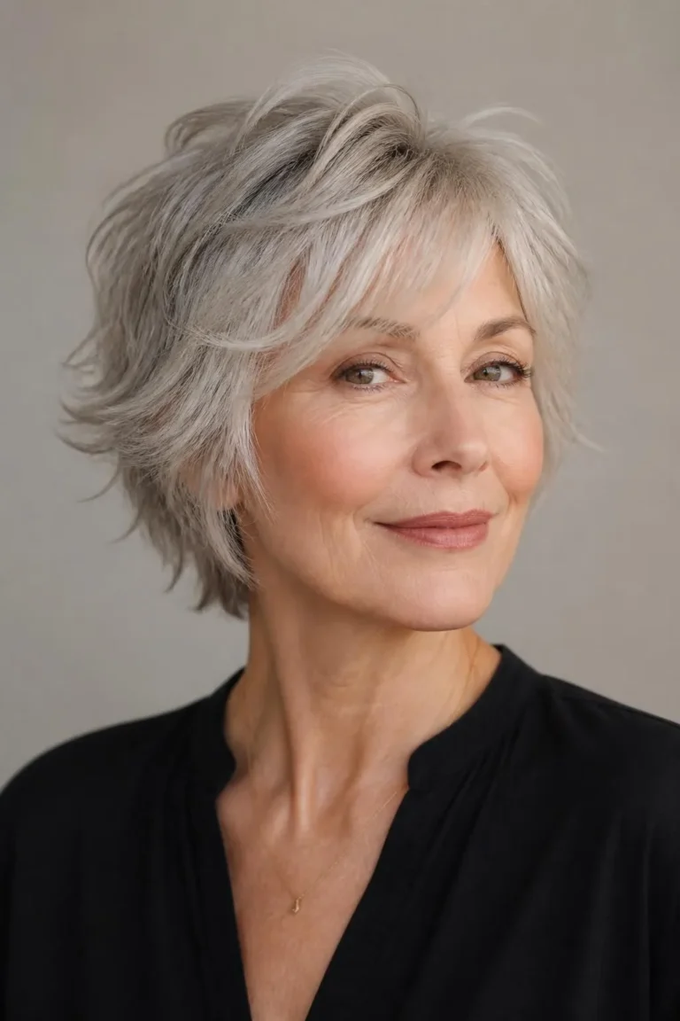20 Wispy Short Shag Haircuts for Women Over 60 Wanting Soft Face-Framing Layers