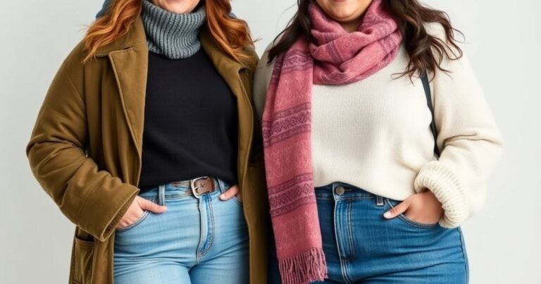 2 winter outfits ideas for plus size woman