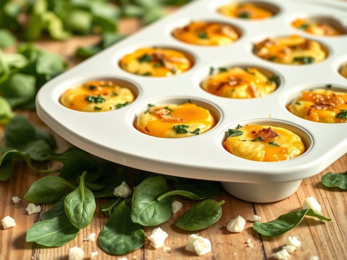 Spinach Feta Egg Bites Recipe