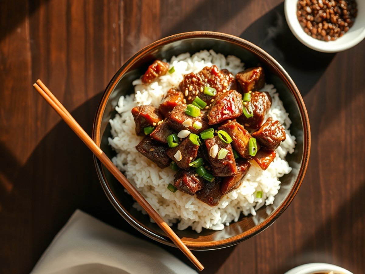 Korean Beef Bulgogi Rice Bowls 2 Korean Beef Bulgogi Rice Bowls