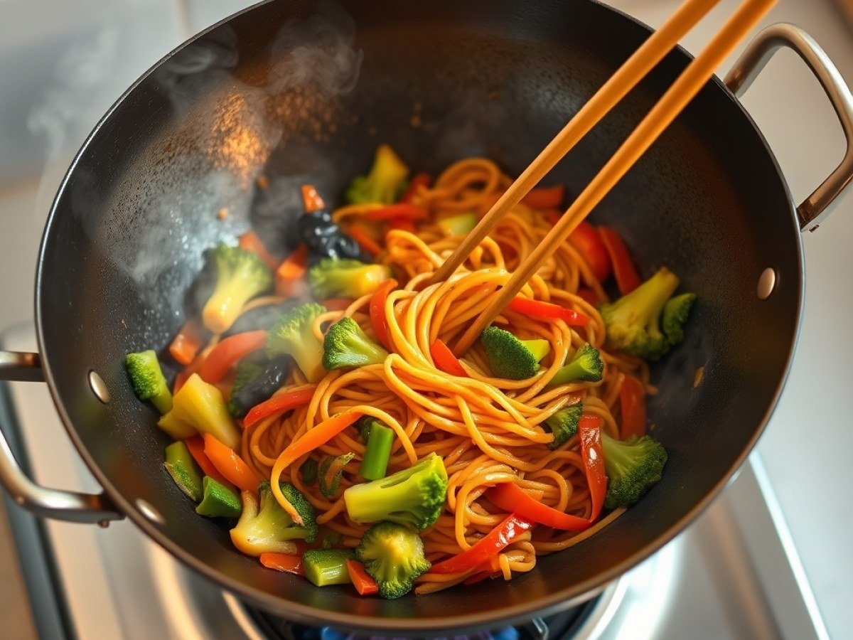 The fastest noodle stir fry I know